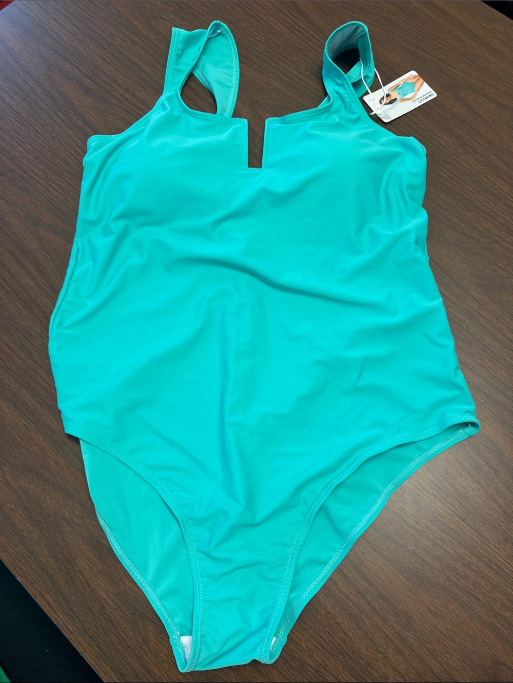 Serra Teal V-Notch One-Piece Swimsuit